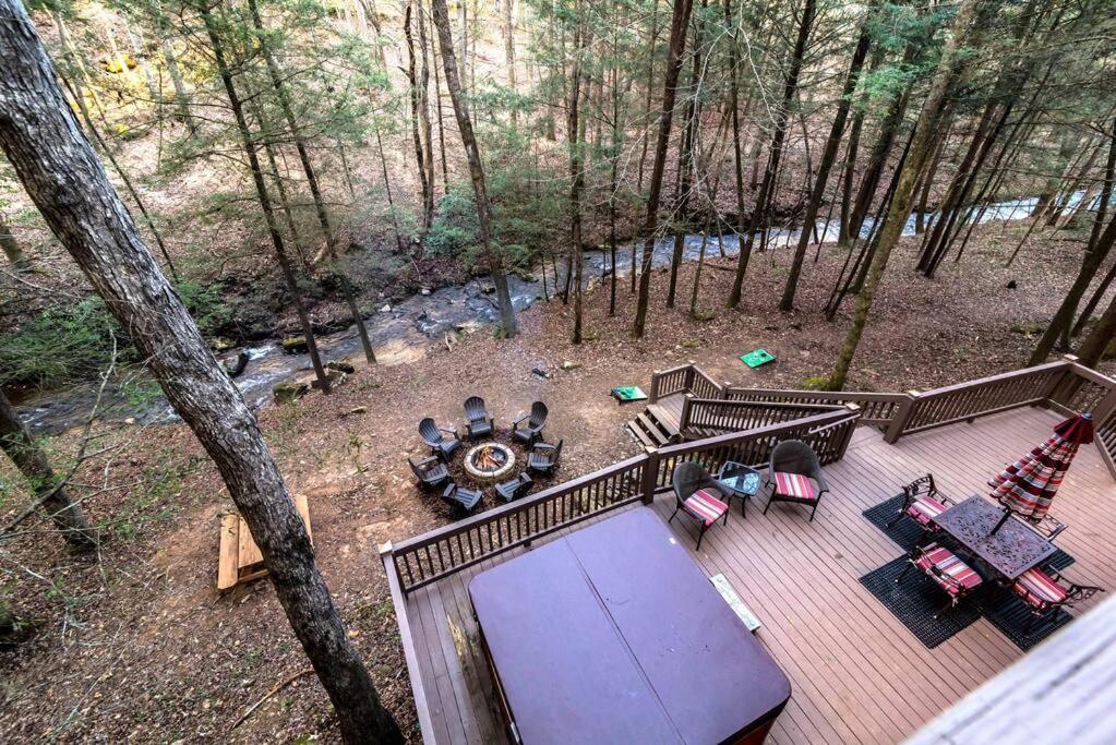 Private Creekside Cabin+Hot Tub,Pool Table, & Pets Ellijay Luaran gambar